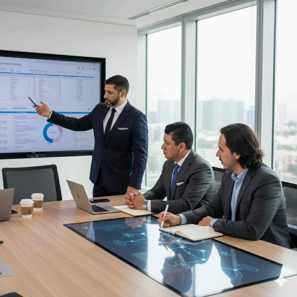 El equipo de CRIAL Management Consulting en una reunión estratégica